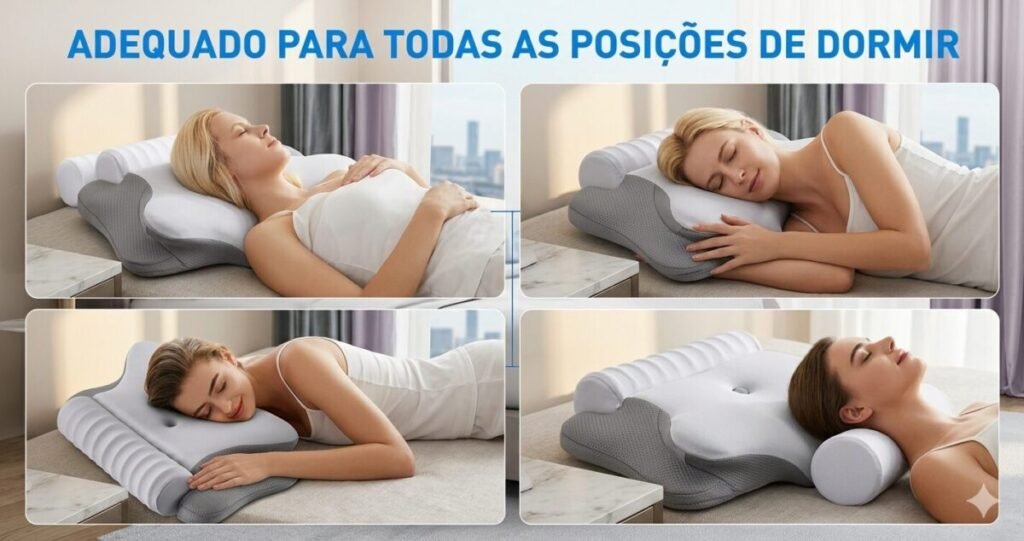2em1 Travesseiro Ortopedico E Cervical Travesseiro Ajustável auxilia a postura