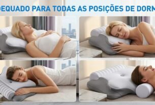 2em1 Travesseiro Ortopedico E Cervical Travesseiro Ajustável auxilia a postura