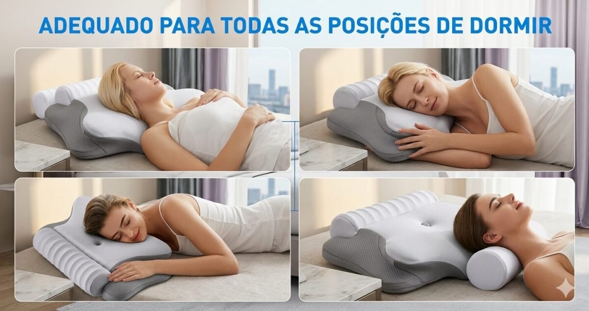 2em1 Travesseiro Ortopedico E Cervical Travesseiro Ajustável auxilia a postura