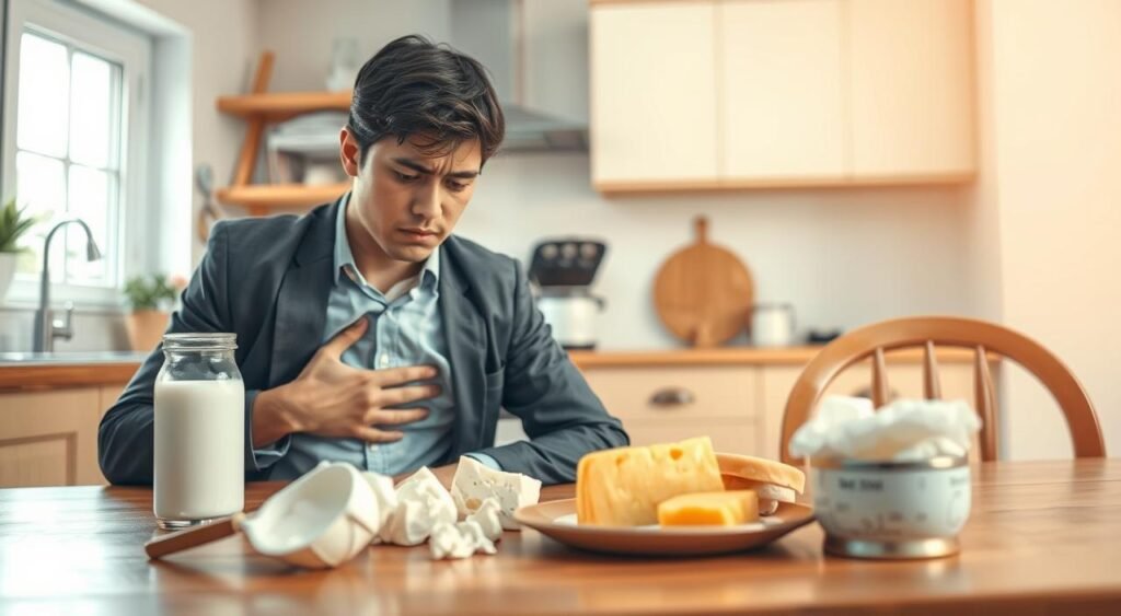 sintomas da intolerância à lactose